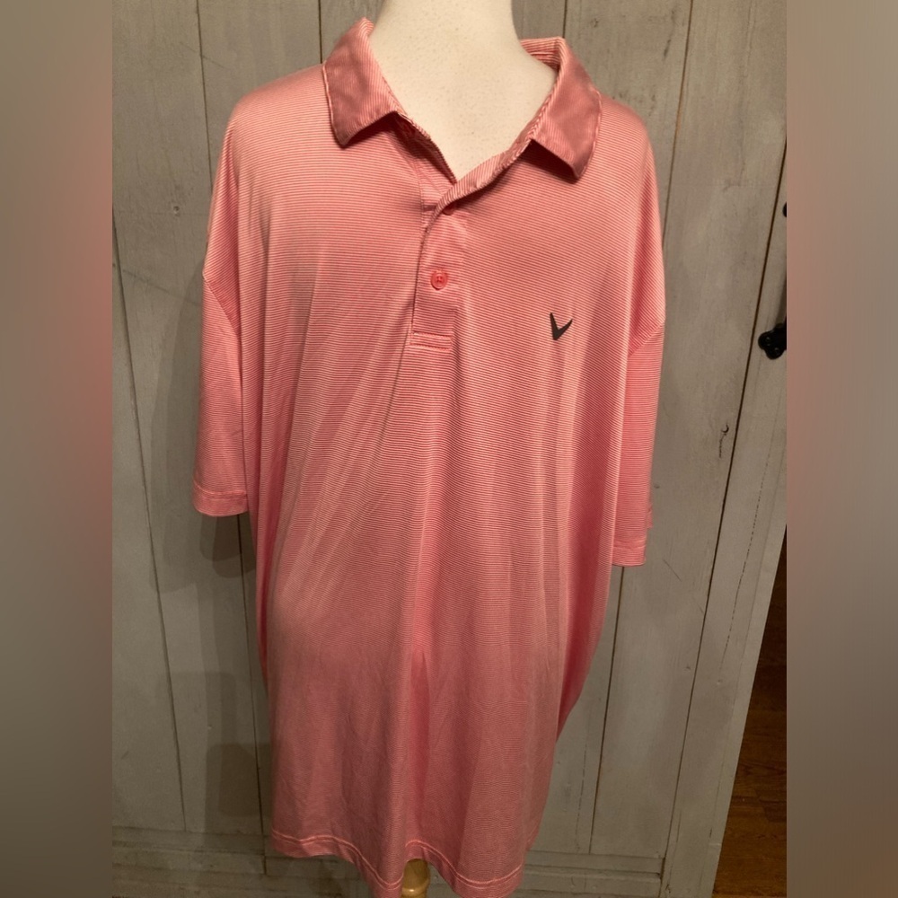 Callaway opti dri Logo sleeve polo Shirt men's Sz-XXL NEW Orange ￼& White Stripe